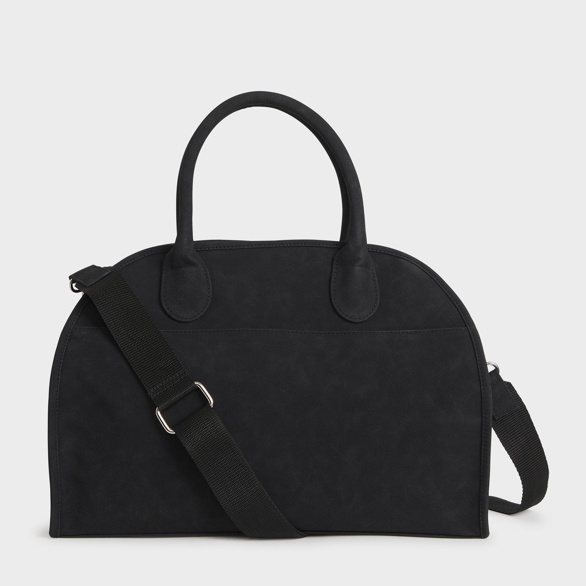 DUBAI SUEDE HAND & SLING BAG BLACK