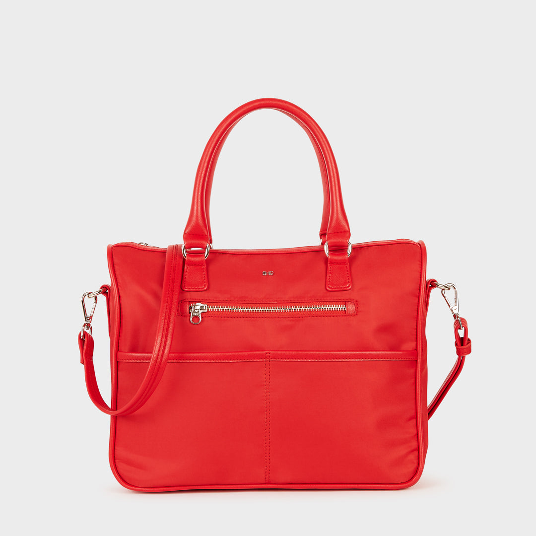 TOKYO SATEEN  HAND AND SLING BAG RED