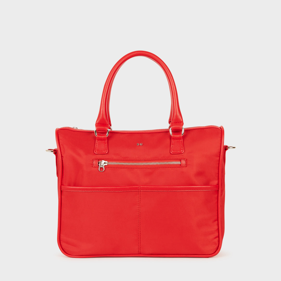 TOKYO SATEEN  HAND AND SLING BAG RED