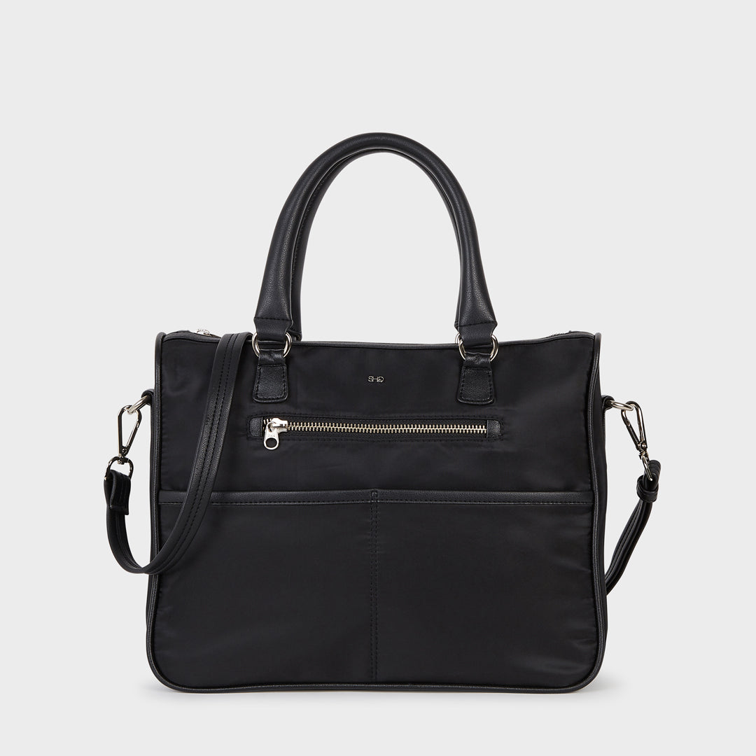 TOKYO NYLON HAND AND SLING BAG BLACK