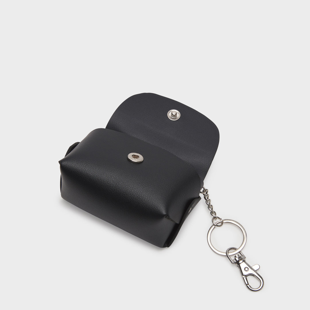 MALAGA COIN PURSE WITH KEY RING BLACK