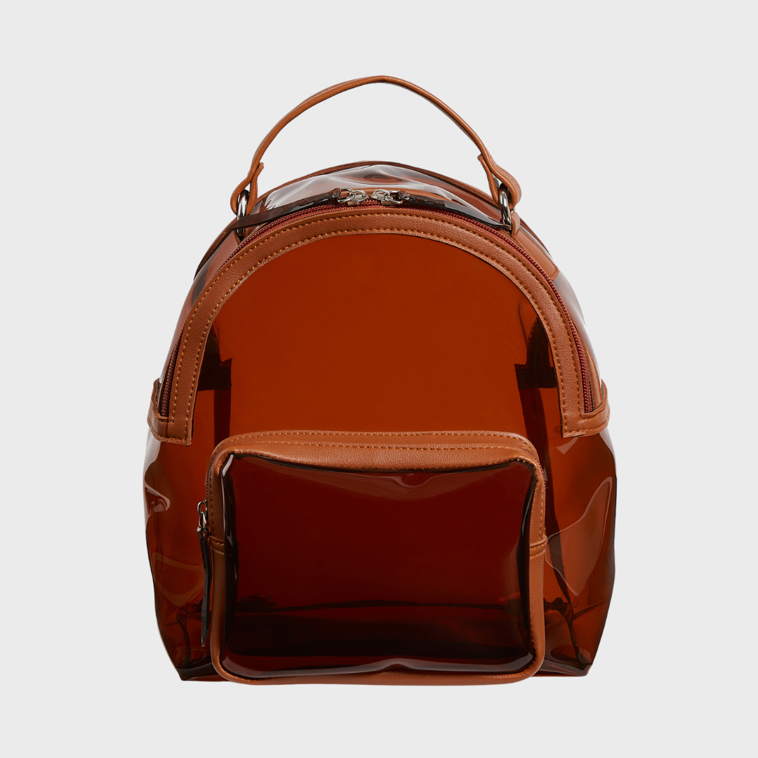 CRYSTAL PVC BACKPACK AMBER