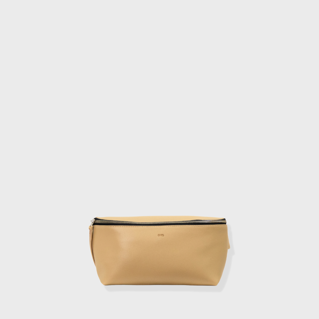 BOOM VEGAN LEATHER CROSSBODY BAG BEIGE