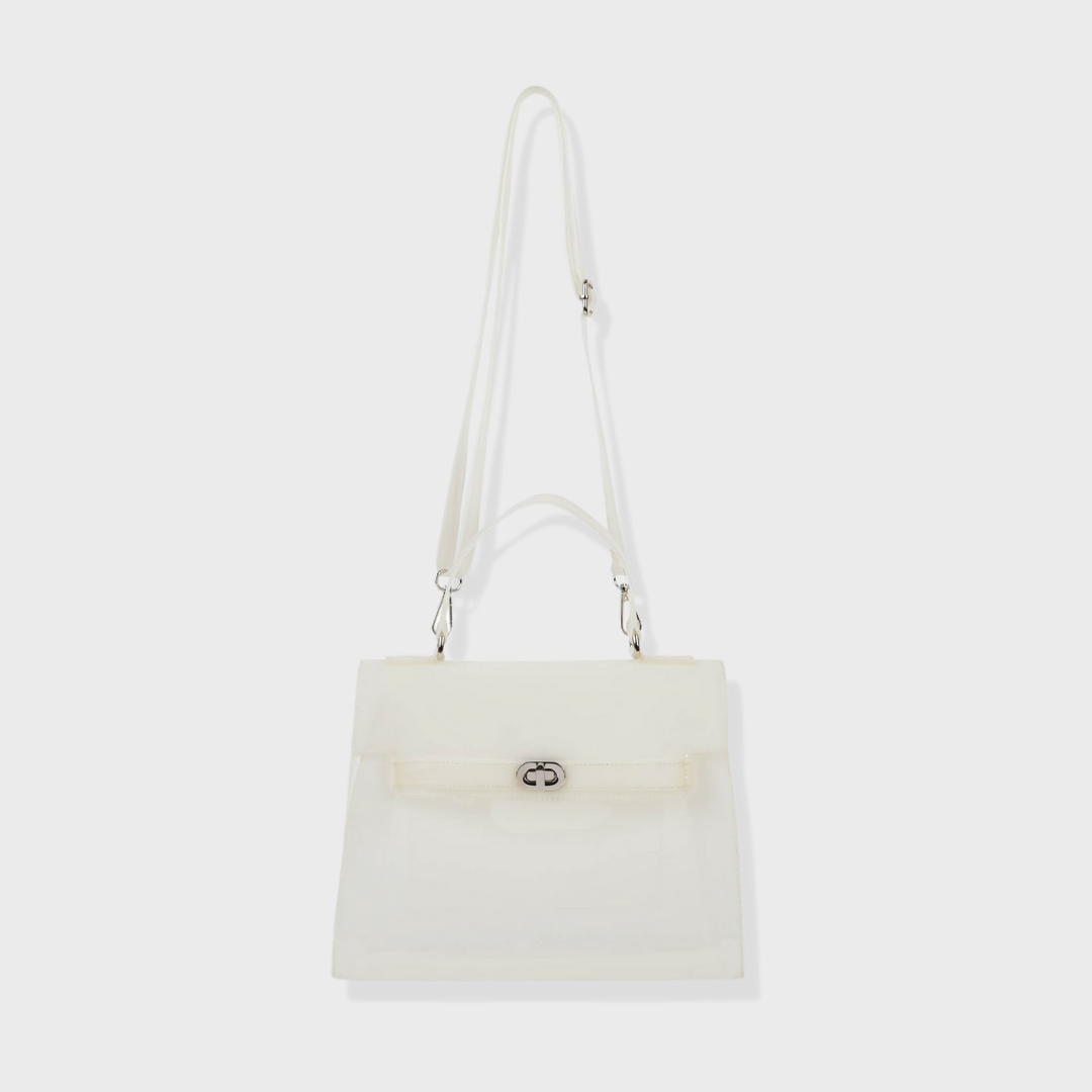 BLAIRE PVC HANDBAG WHITE