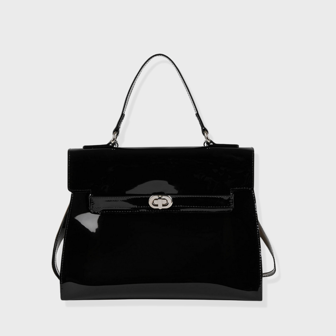 BLAIRE PVC HANDBAG CHARCOAL