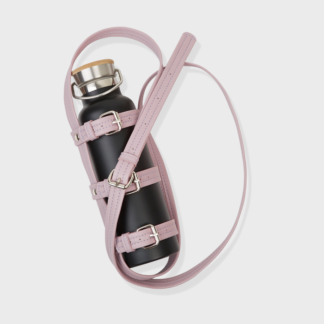 L'EAU PASTEL VEGAN LEATHER BOTTLE HOLDER LAVENDER